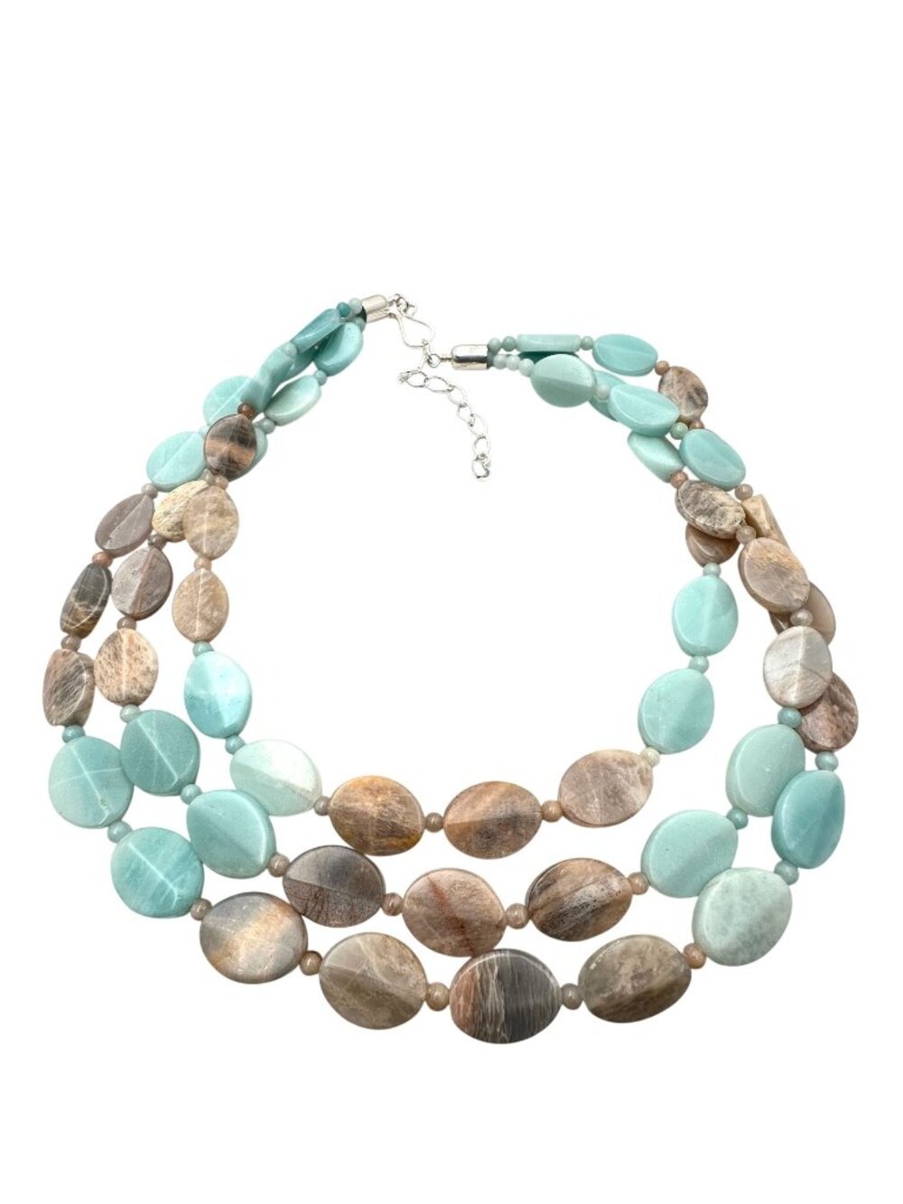 Jay King Mine Finds Multi Gemstone Sterling Silver Necklace 16-18 Inch Adjustabl